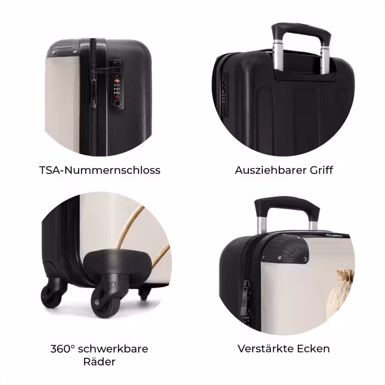 Koffer - Mohnzwiebeln – Trockenblumen – Minimalistisch – Beige – Ruhig — 8