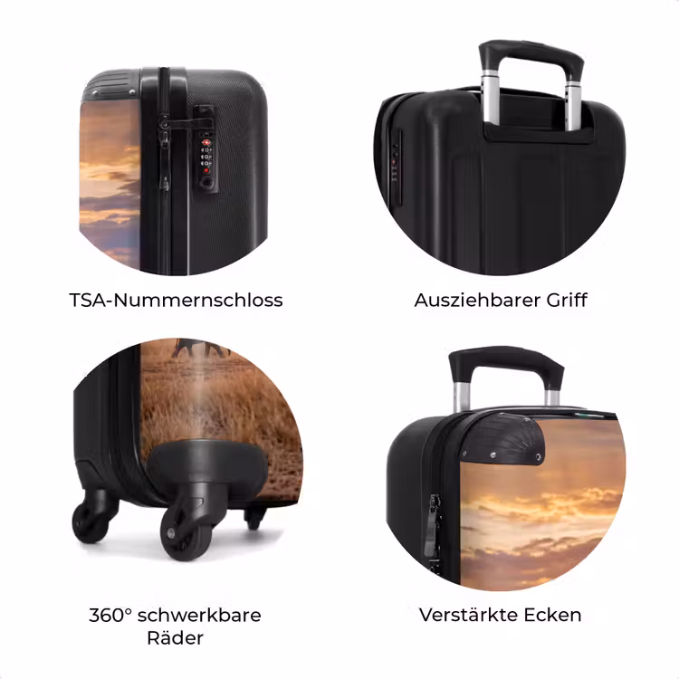 Koffer - Elefanten – Savanne – Sonnenuntergang – Afrika – Warm — 8