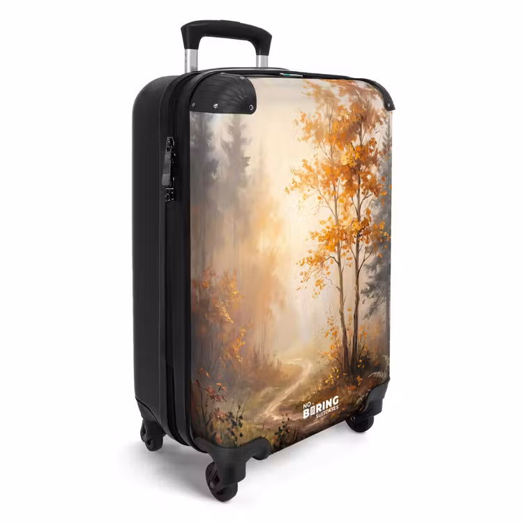 Koffer - Waldweg – Herbstblätter – Natur – Malerisch – Orange — 2