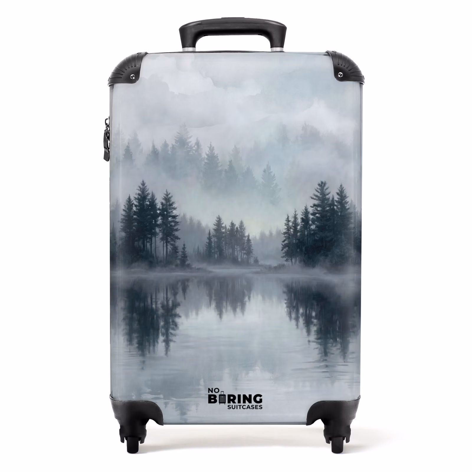 Koffer - Wald – See – Nebel – Natur – Grau — 1
