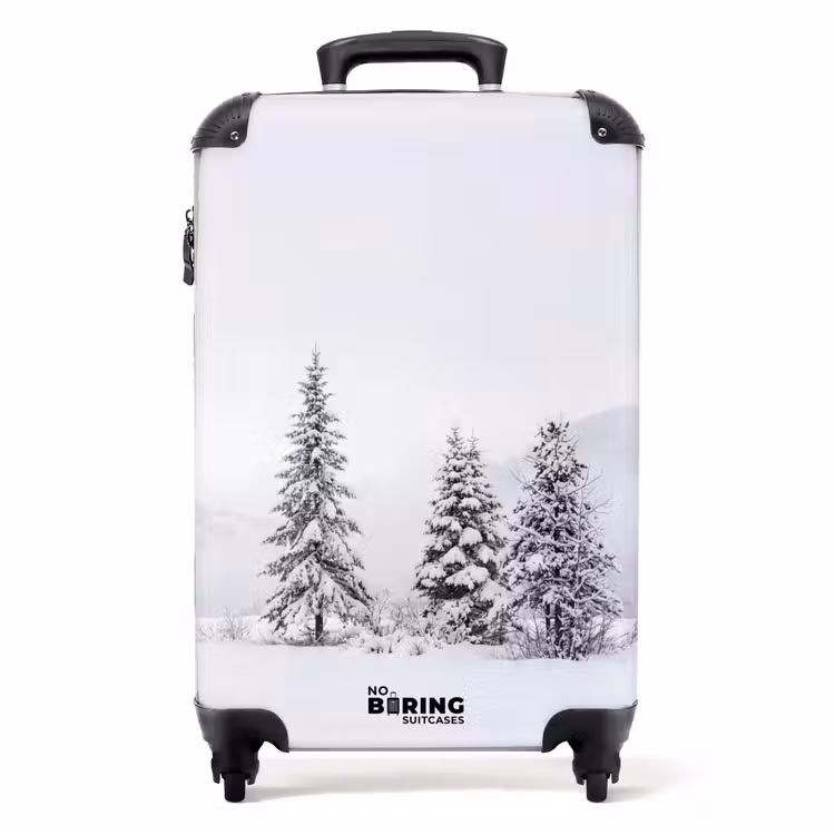 Koffer - Fichtensträucher – Schnee – Winter – Landschaft – Stille — 1