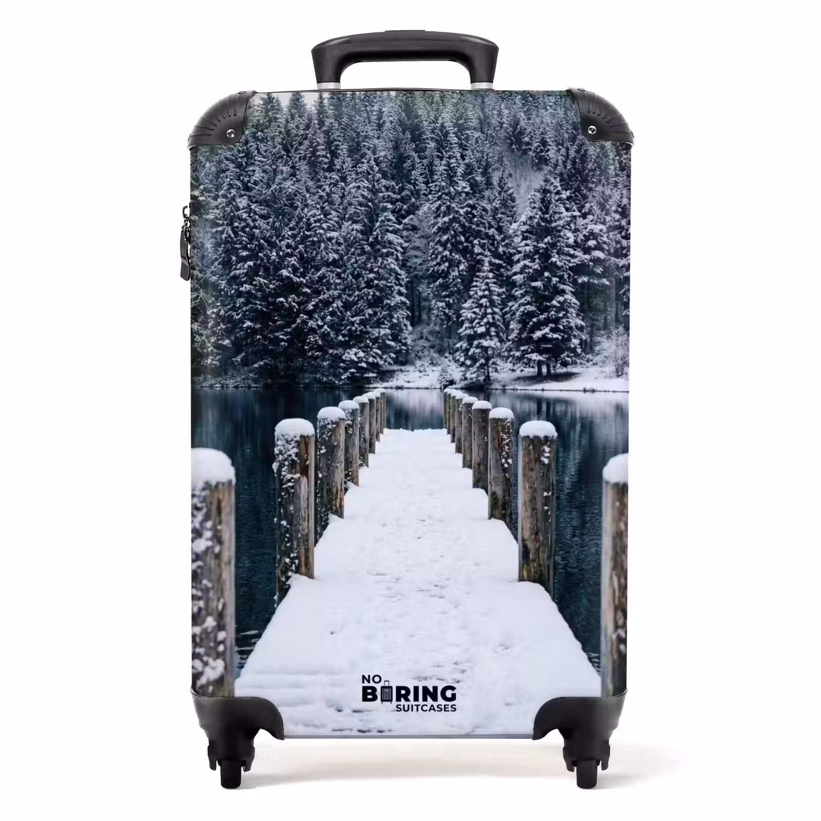 Koffer - Steg – See – Schnee – Berge – Beruhigend — 1