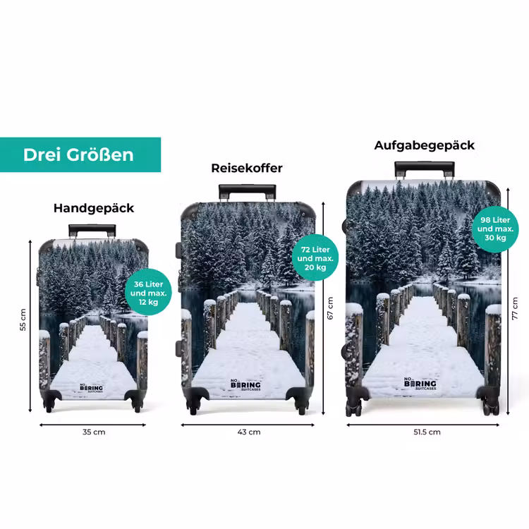 Koffer - Steg – See – Schnee – Berge – Beruhigend — 3