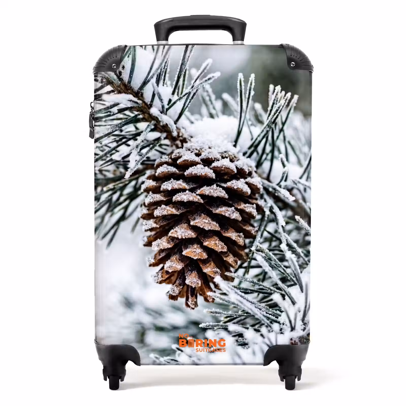 Koffer - Tannenzapfen – Zweig – Schnee – Winter – Stimmungsvoll — 1