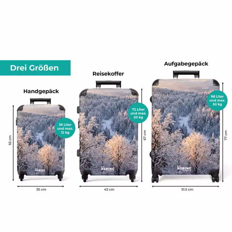 Koffer - Wald – Berge – Gold – Winter – Wärme — 3