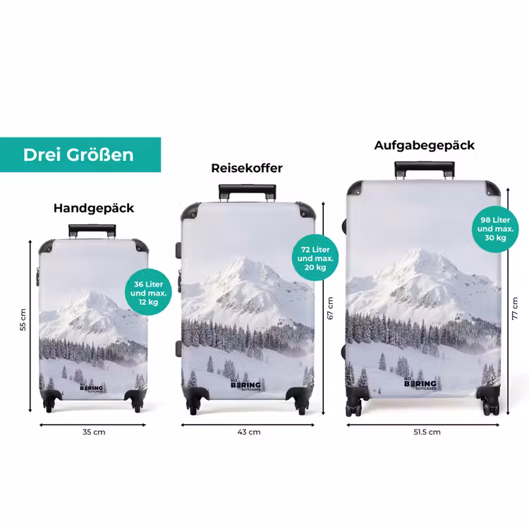 Koffer - Berg – Schnee – Winter – Natur – Weiß — 3