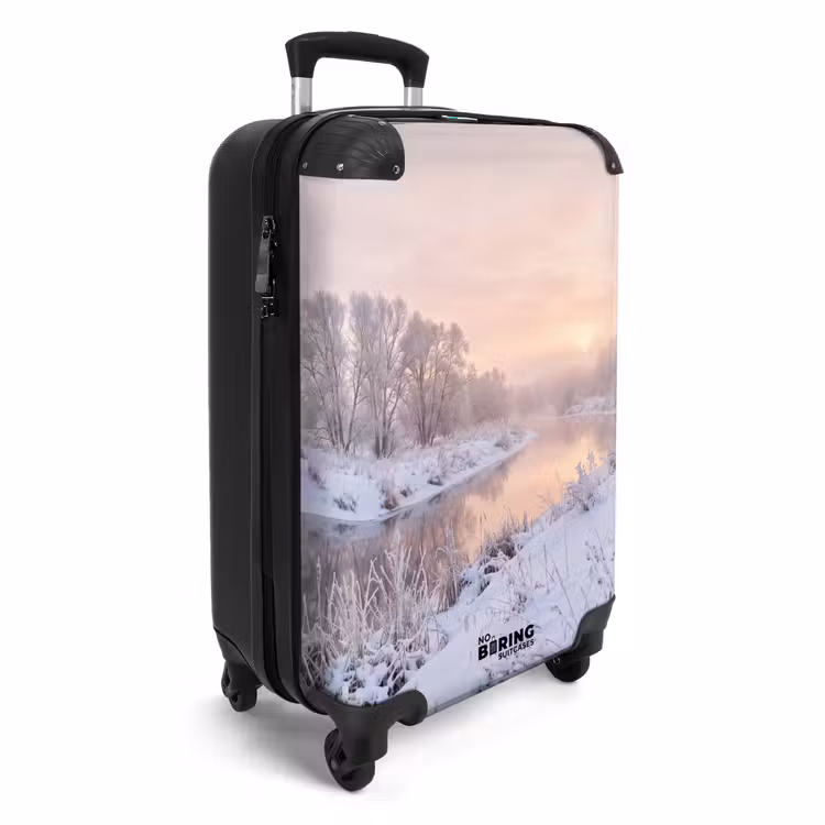 Koffer - Fluss – Winter – Landschaft – Schnee – Sonnenaufgang — 2