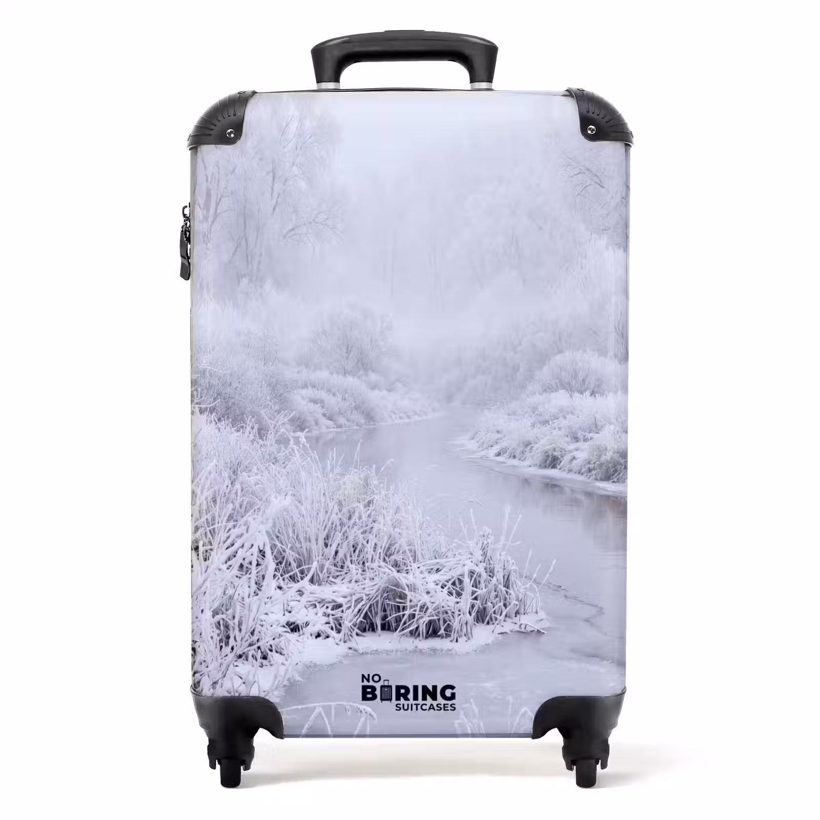Koffer - Fluss – Schnee – Wald – Winter – Malerisch — 1