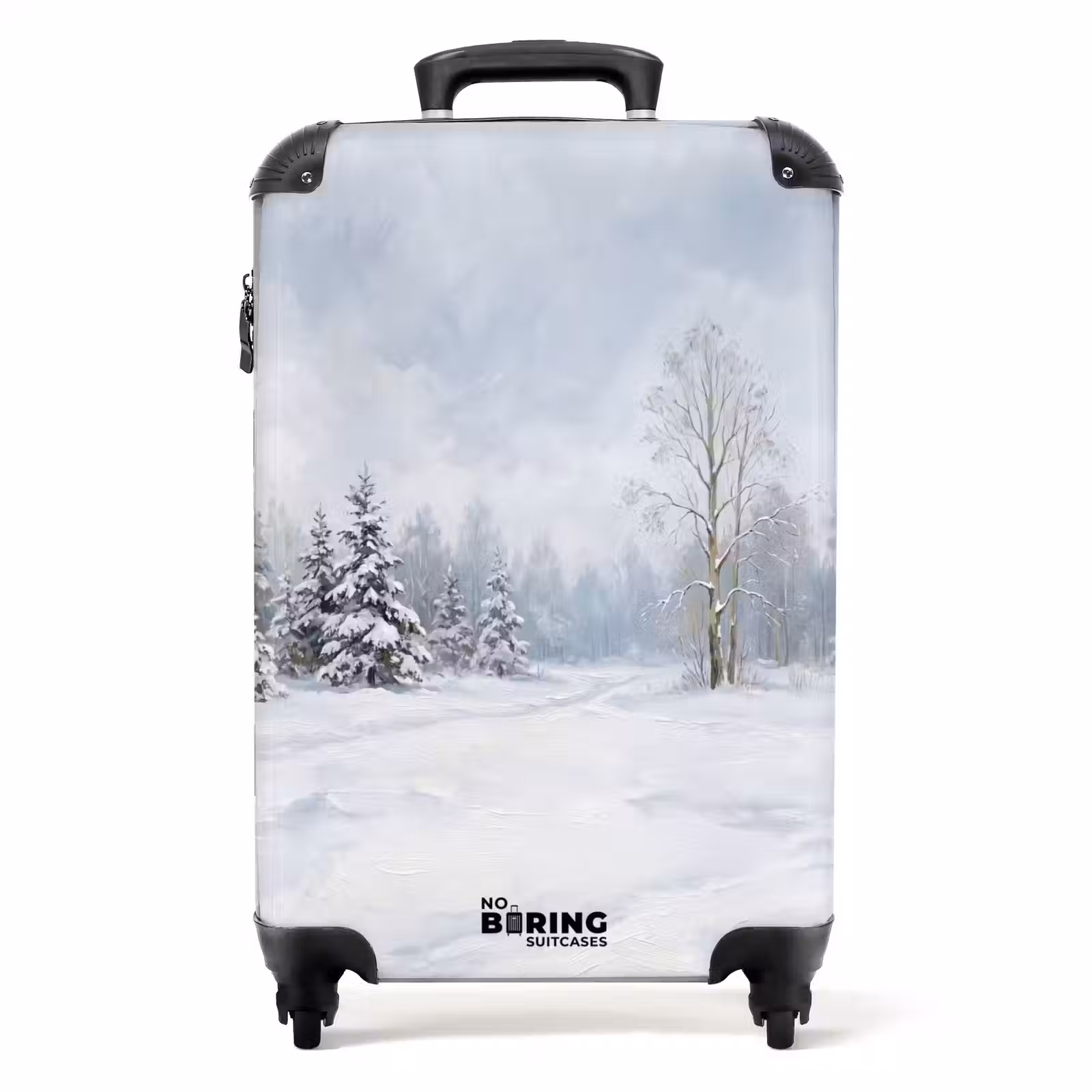 Koffer - Waldweg – Kiefern – Schnee – Winter – Beruhigend — 1