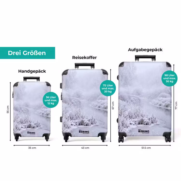 Koffer - Fluss – Schnee – Wald – Winter – Malerisch — 3