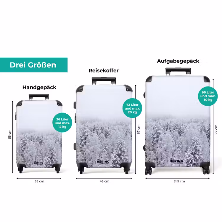 Koffer - Wald – Schnee – Winter – Natur – Weiß — 3