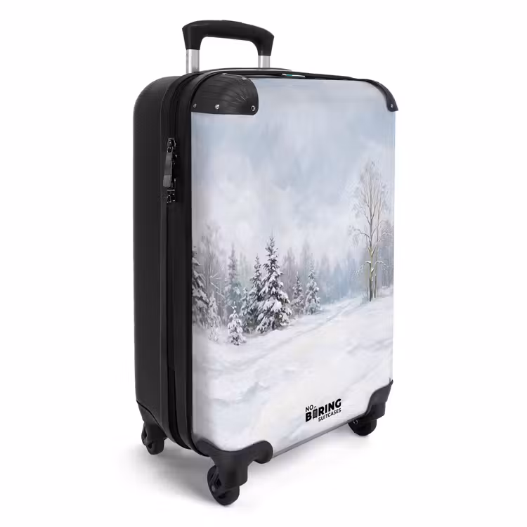 Koffer - Waldweg – Kiefern – Schnee – Winter – Beruhigend — 2