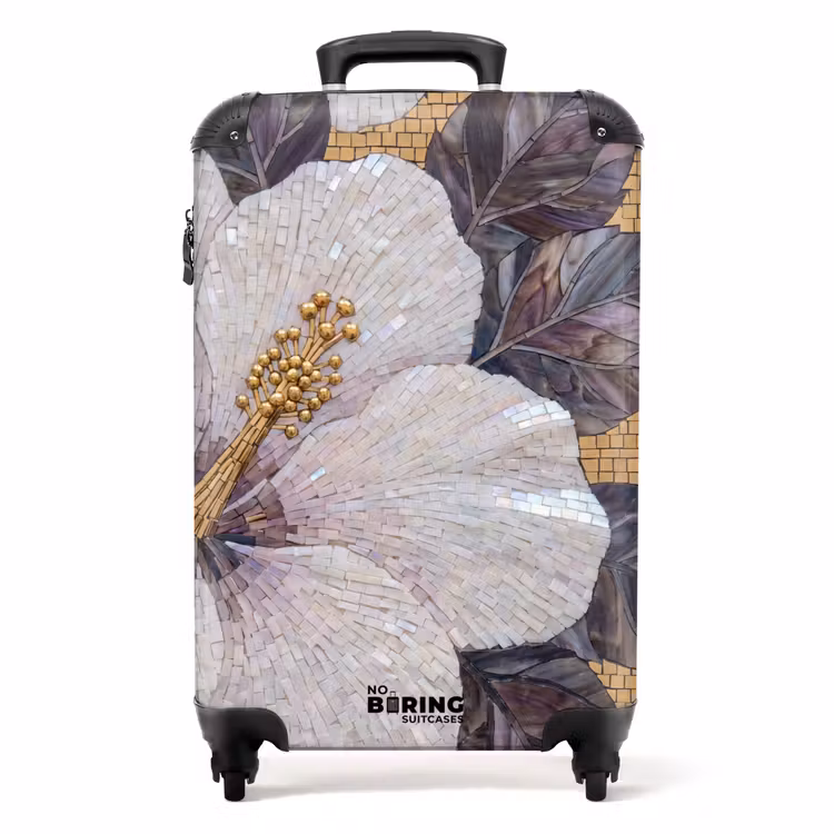 Koffer - Blumen – Mosaik – Kunst – Modern – Gold — 1