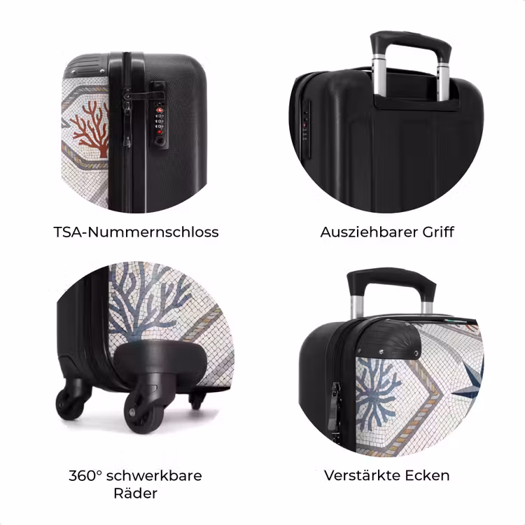 Koffer - Tier – Mosaik – Meer – Klassisch – Braun — 8