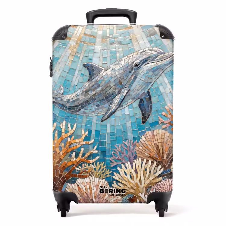 Koffer - Tiere – Mosaik – Ozean – Koralle – Blau — 1