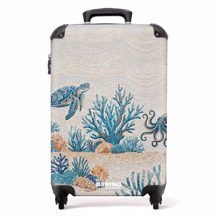 Koffer - Tiere – Unterwasser – Natur – Mosaik – Blau — 1