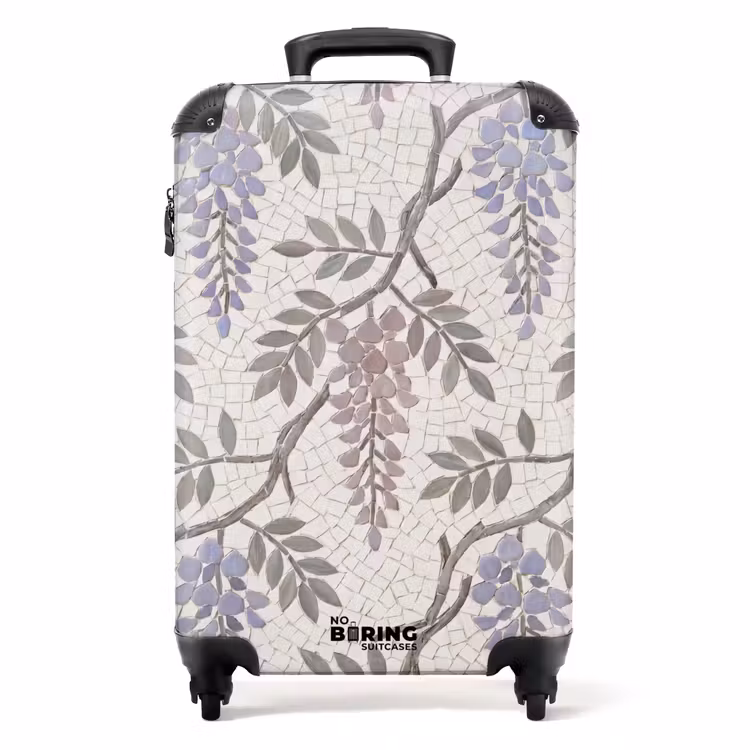 Koffer - Blumen – Mosaik – Natur – Muster – Lila — 1