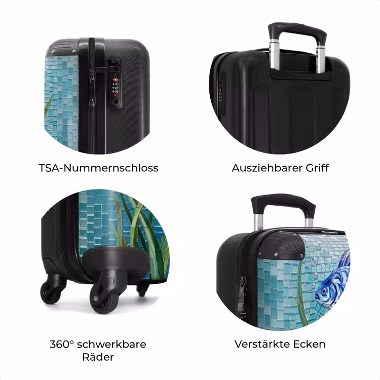 Koffer - Fisch – Mosaik – Unterwasser – Bunt – Tiere — 8