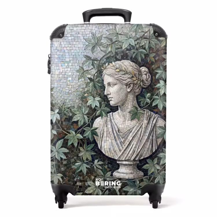 Koffer - Frau – Klassisch – Mosaik – Natur – Grün — 1