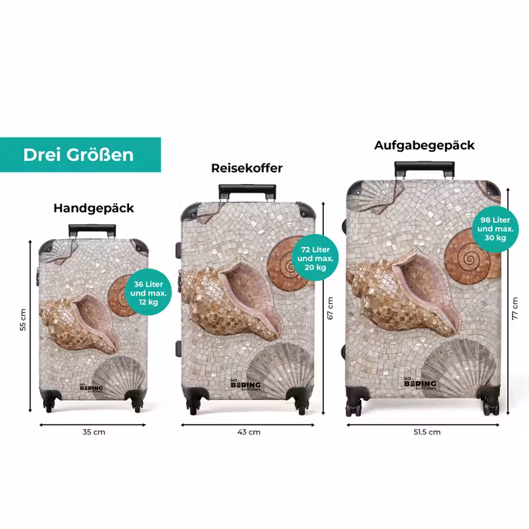 Koffer - Muschel – Mosaik – Meer – Beige – Modern — 3