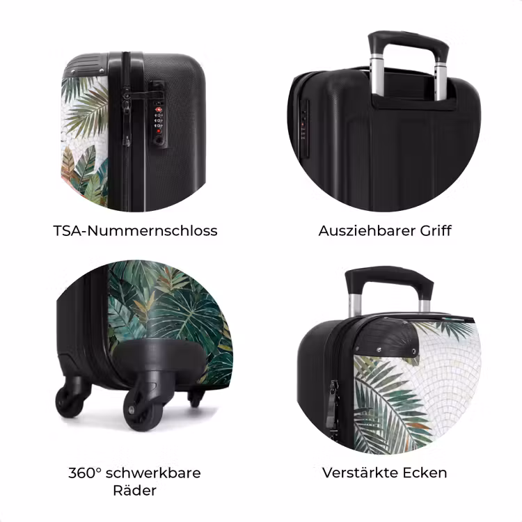 Koffer - Natur – Blätter – Abstrakt – Grün – Vogel — 8