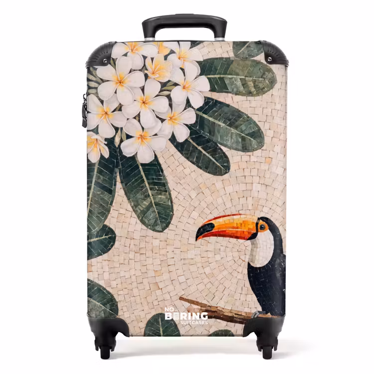 Koffer - Vogel – Mosaik – Tropisch – Natur – Bunt — 1