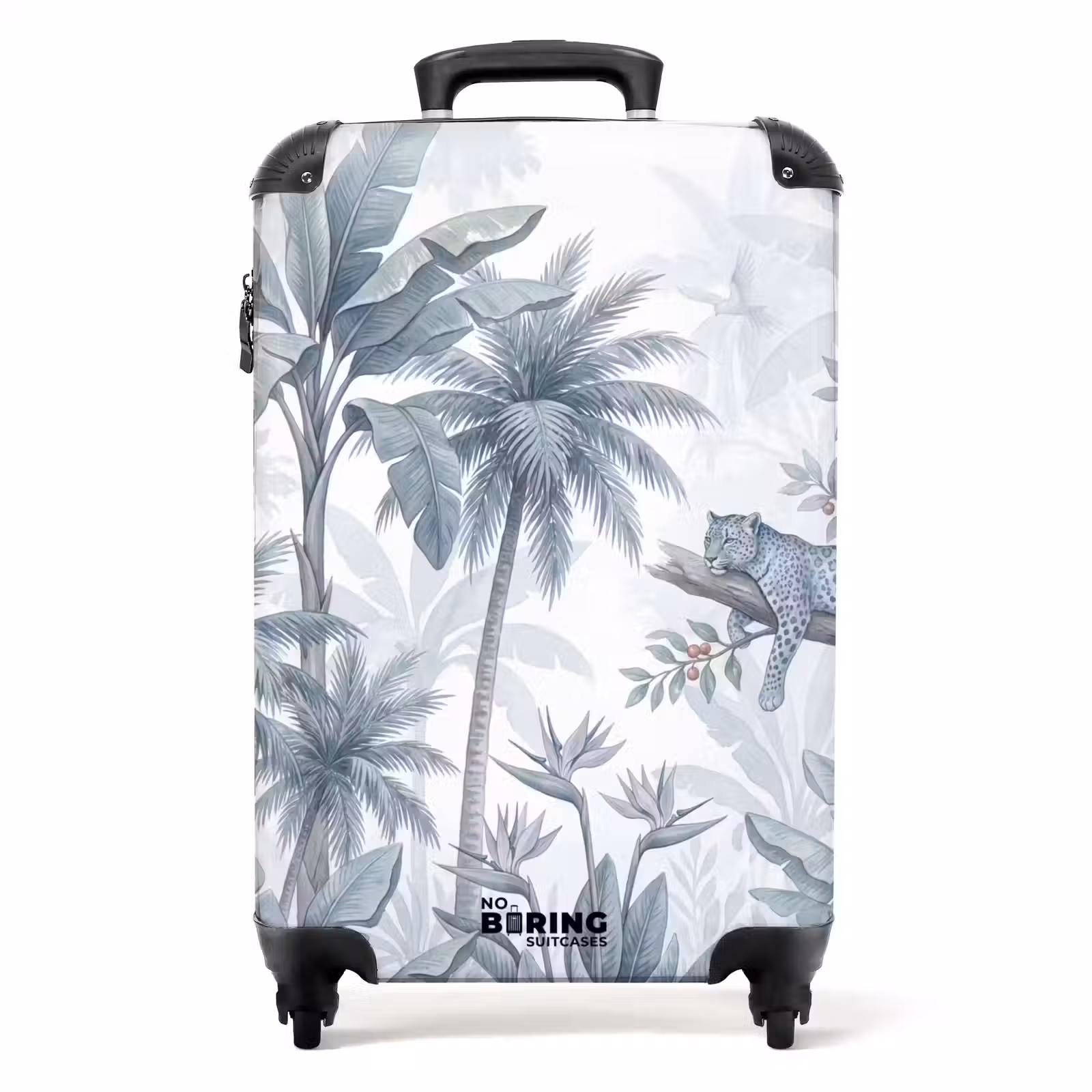 Koffer - Katze – Tropischer Wald – Modern – Grau — 1