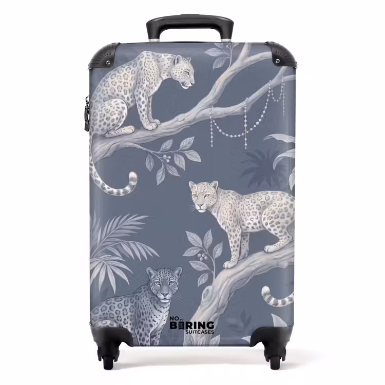 Koffer - Tiere – Dschungel – Illustration – Bäume – Blau — 1