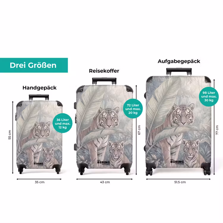 Koffer - Tiger – Jungtier – Dschungel – Illustration – Tiere — 3