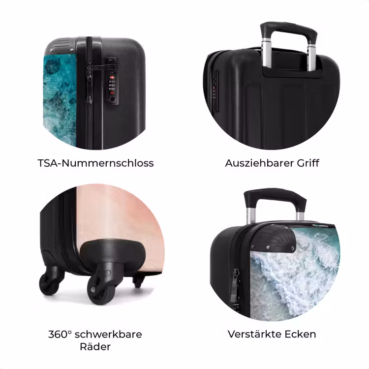 Koffer - Strand – Ozean – Wellen – Rosa Sand – Natur — 8