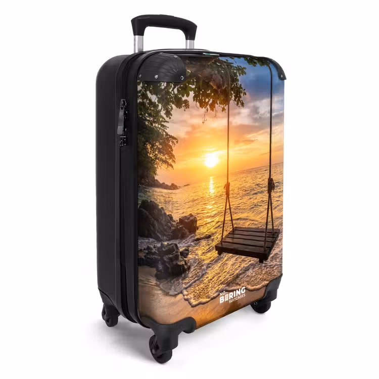 Koffer - Schaukel – Strand – Sonnenuntergang – Natur – Orange — 2