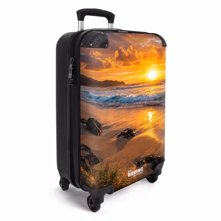 Koffer - Strand – Sonnenuntergang – Wellen – Natur – Orange — 2