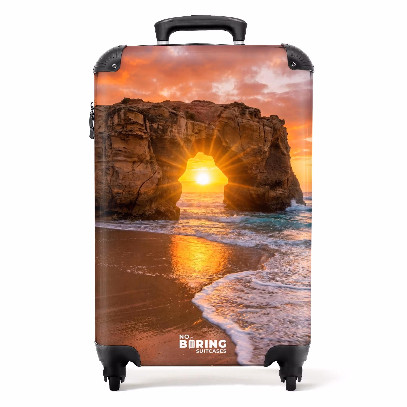 Koffer - Küste – Felsen – Sonnenuntergang – Meer – Natur — 1