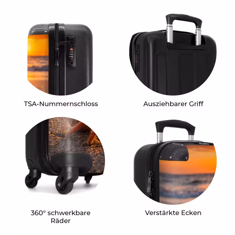 Koffer - Hummer – Strand – Natur – Sonnenuntergang – Orange — 8