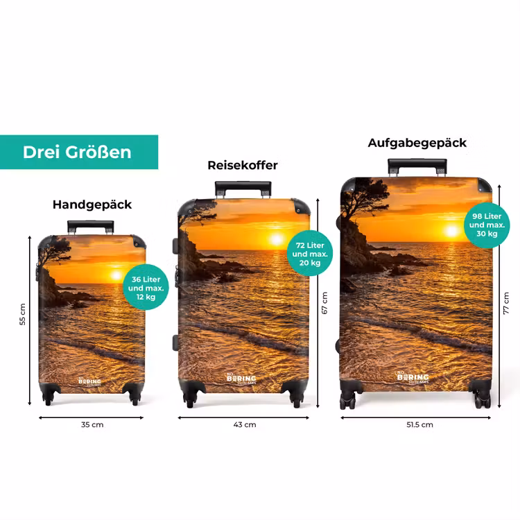 Koffer - Meer – Küste – Sonnenuntergang – Natur – Orange — 3
