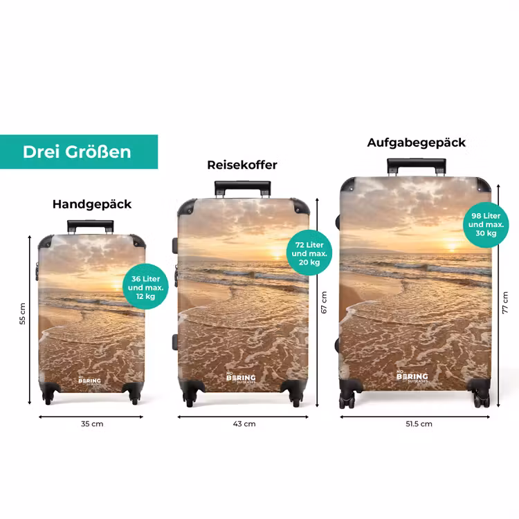 Koffer - Meer – Küstenlinie – Wolken – Landschaft – Orange — 3