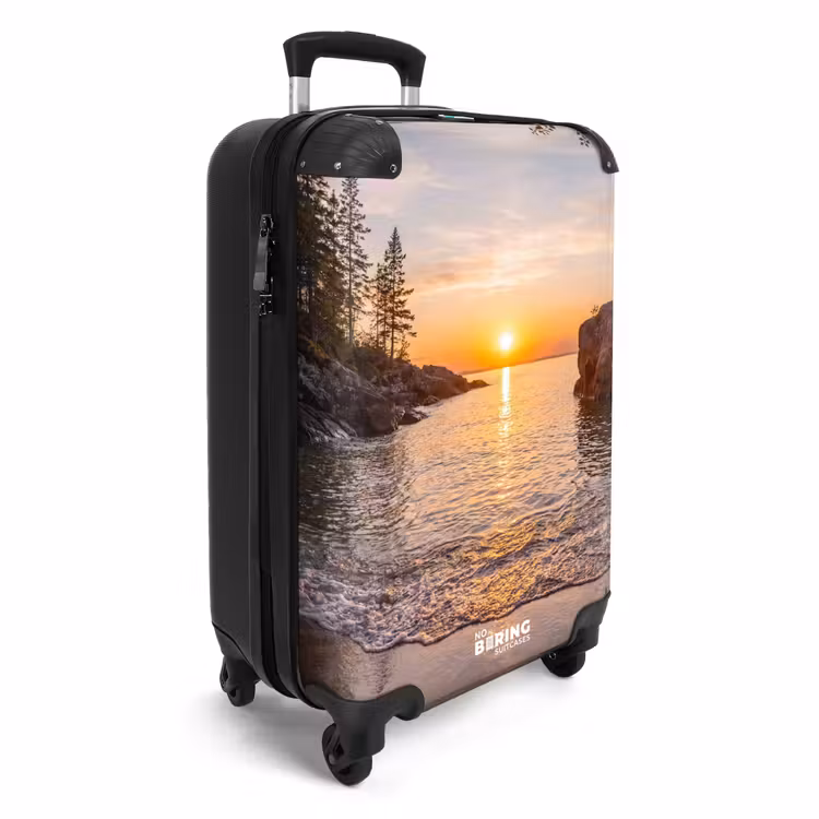 Koffer - Sonnenuntergang – Küste – Wasser – Natur – Orange — 2