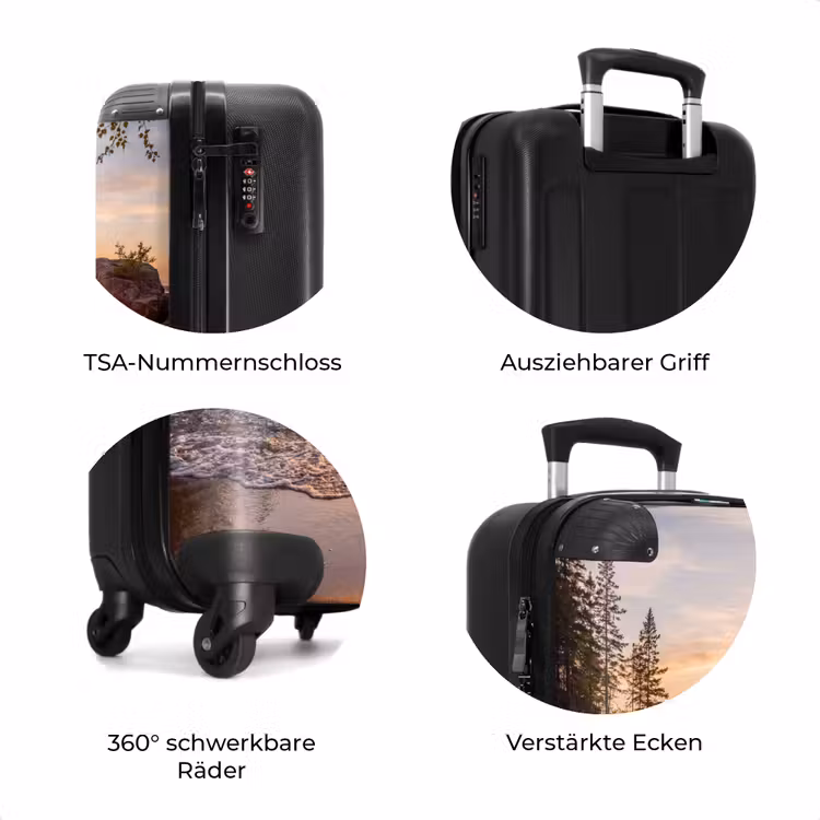 Koffer - Sonnenuntergang – Küste – Wasser – Natur – Orange — 8