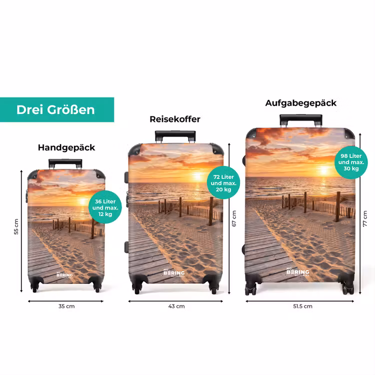 Koffer - Strand – Sonnenuntergang – Meer – Natur – Orange — 3