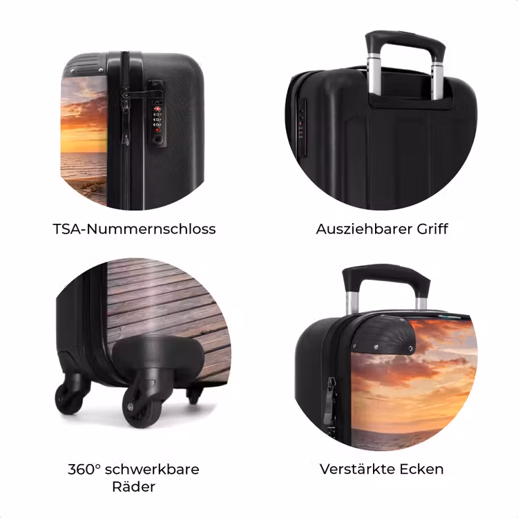 Koffer - Strand – Sonnenuntergang – Meer – Natur – Orange — 8
