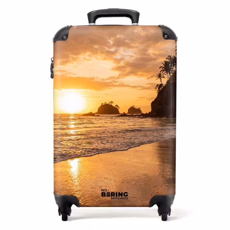 Koffer - Strand – Sonnenuntergang – Natur – Tropisch – Orange — 1