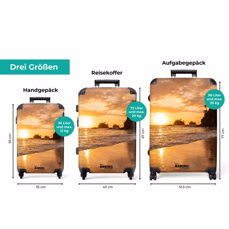 Koffer - Strand – Sonnenuntergang – Natur – Tropisch – Orange — 3