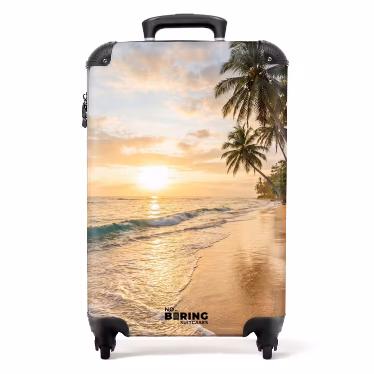 Koffer - Strand – Sonnenuntergang – Tropisch – Natur – Gold — 1