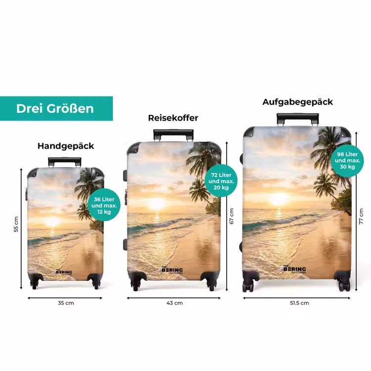 Koffer - Strand – Sonnenuntergang – Tropisch – Natur – Gold — 3