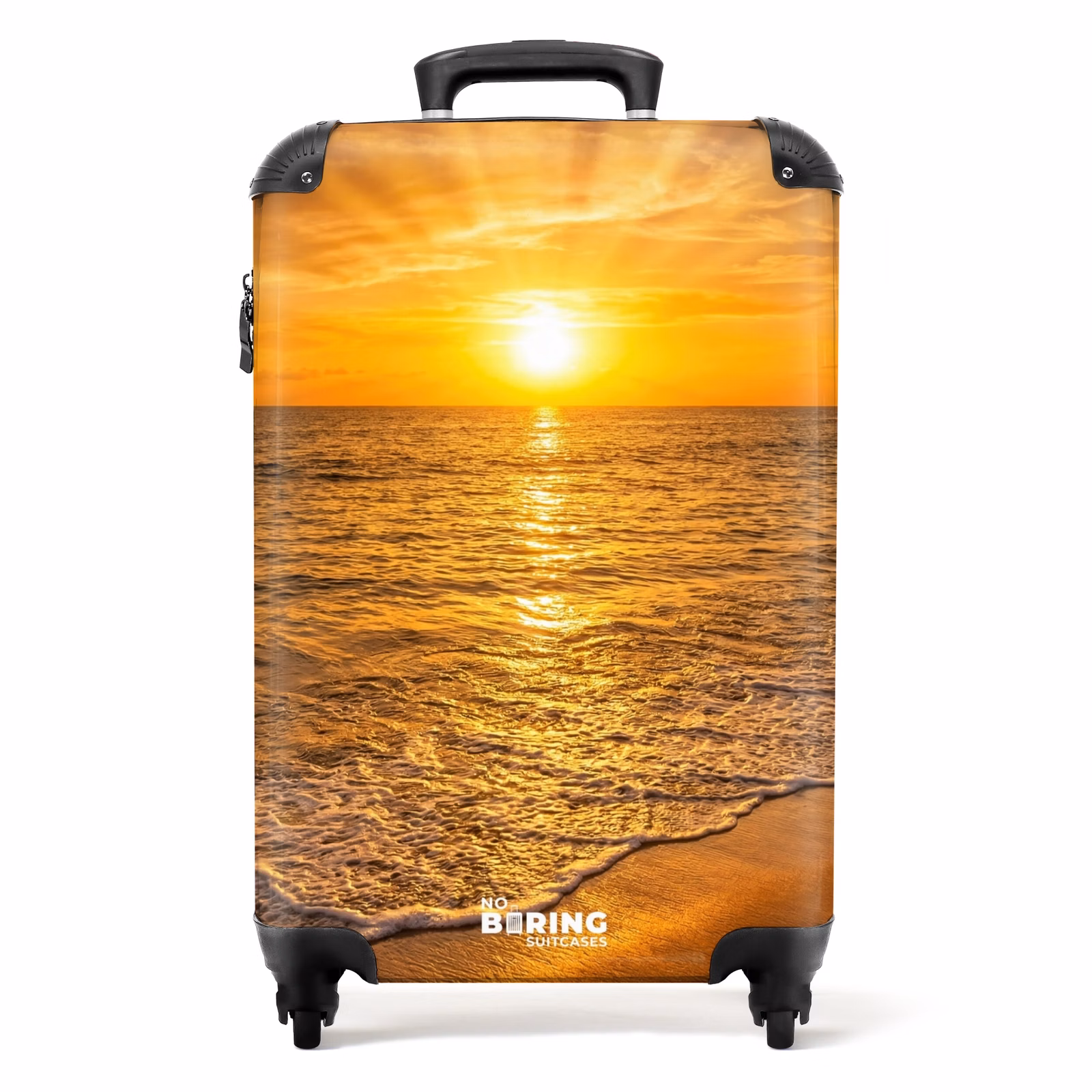 Koffer - Meer – Sonnenuntergang – Wellen – Küste – Orange — 1