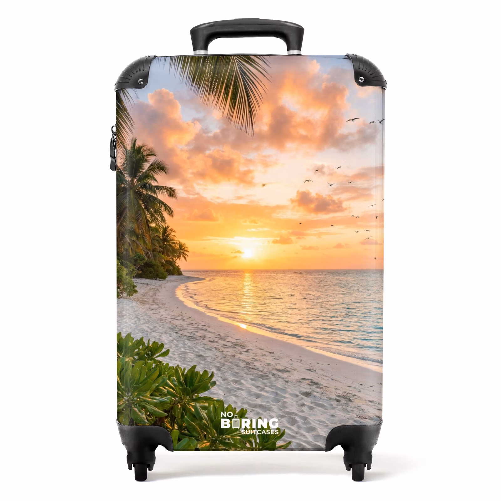 Koffer - Strand – Sonnenuntergang – Palmen – Tropisch – Natur — 1