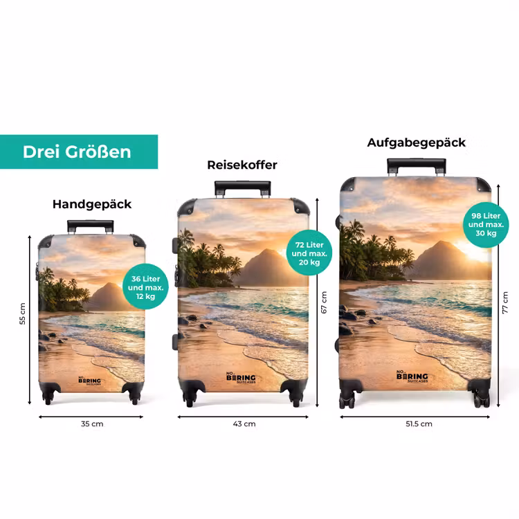 Koffer - Meer – Berge – Landschaft – Tropisch – Gold — 3
