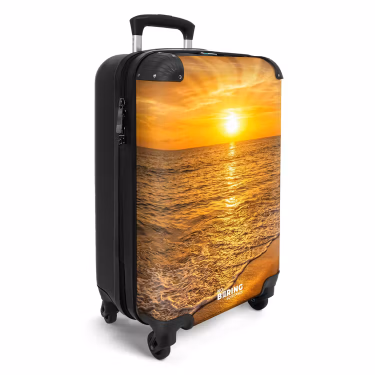 Koffer - Meer – Sonnenuntergang – Wellen – Küste – Orange — 2