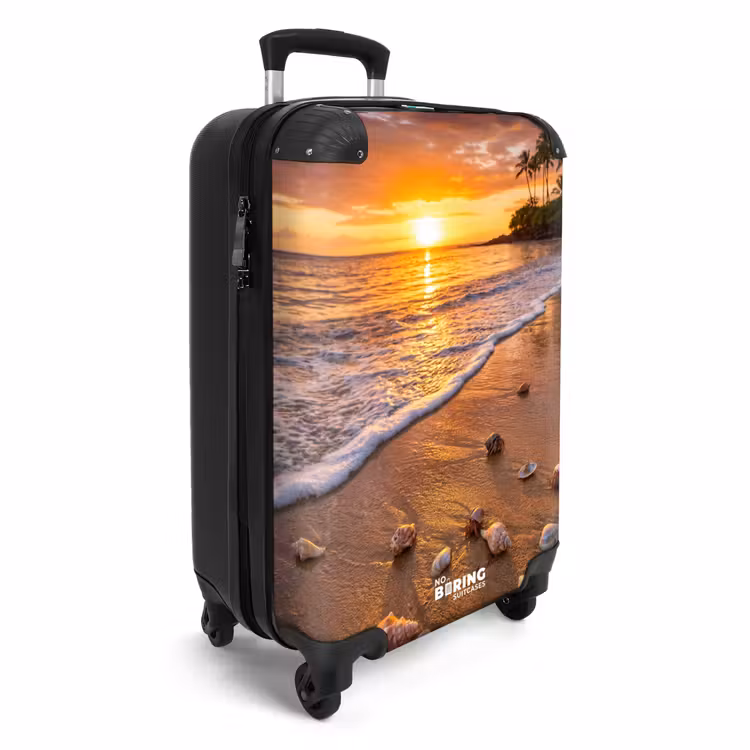 Koffer - Strand – Sonnenuntergang – Palmen – Natur – Orange — 2