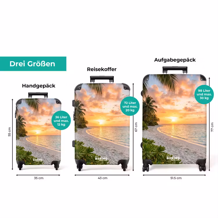 Koffer - Strand – Sonnenuntergang – Palmen – Tropisch – Natur — 3